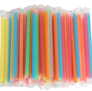 Jumbo Colored Straws 7 Inch Long,100Pcs