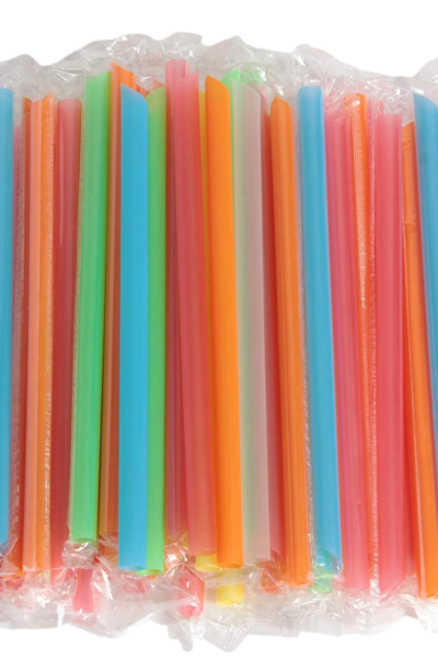 Jumbo Colored Straws 7 Inch Long,100Pcs