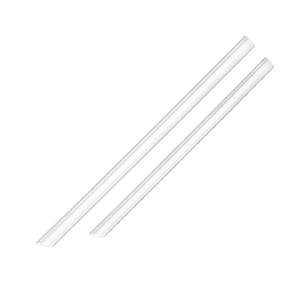 Jumbo White Straws 7 Inch Long,100Pcs