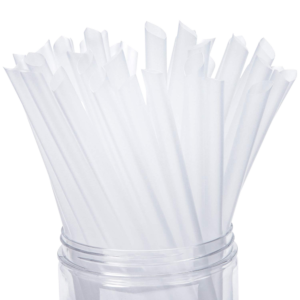Jumbo White Straws 9 Inch Long,100Pcs